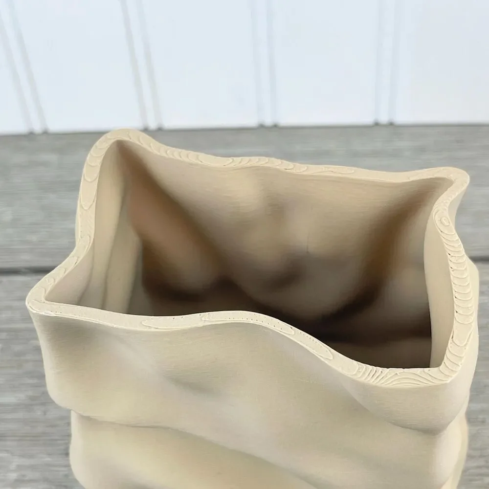 Paper Bag Sack Vase, Papur C Vase, Flower Vase, Crumpled Sack